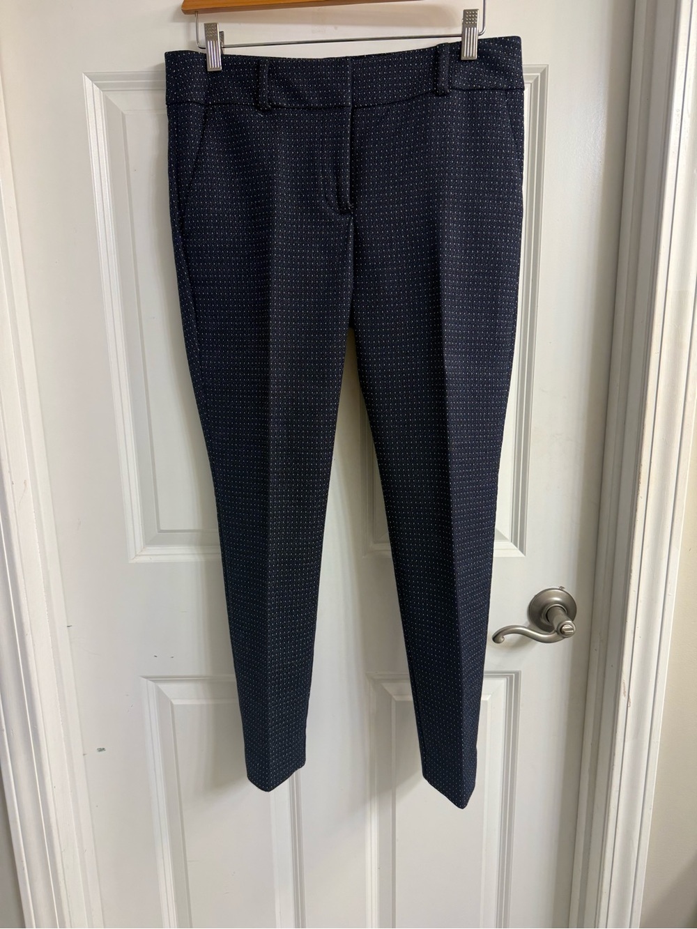 Banana Republic Navy Microdot Dress Pants